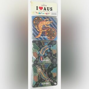 I Love AUS Coaster Set